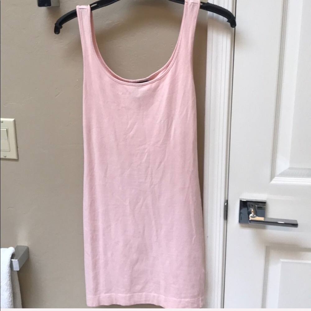 H & M- Cotton fitted pink dress